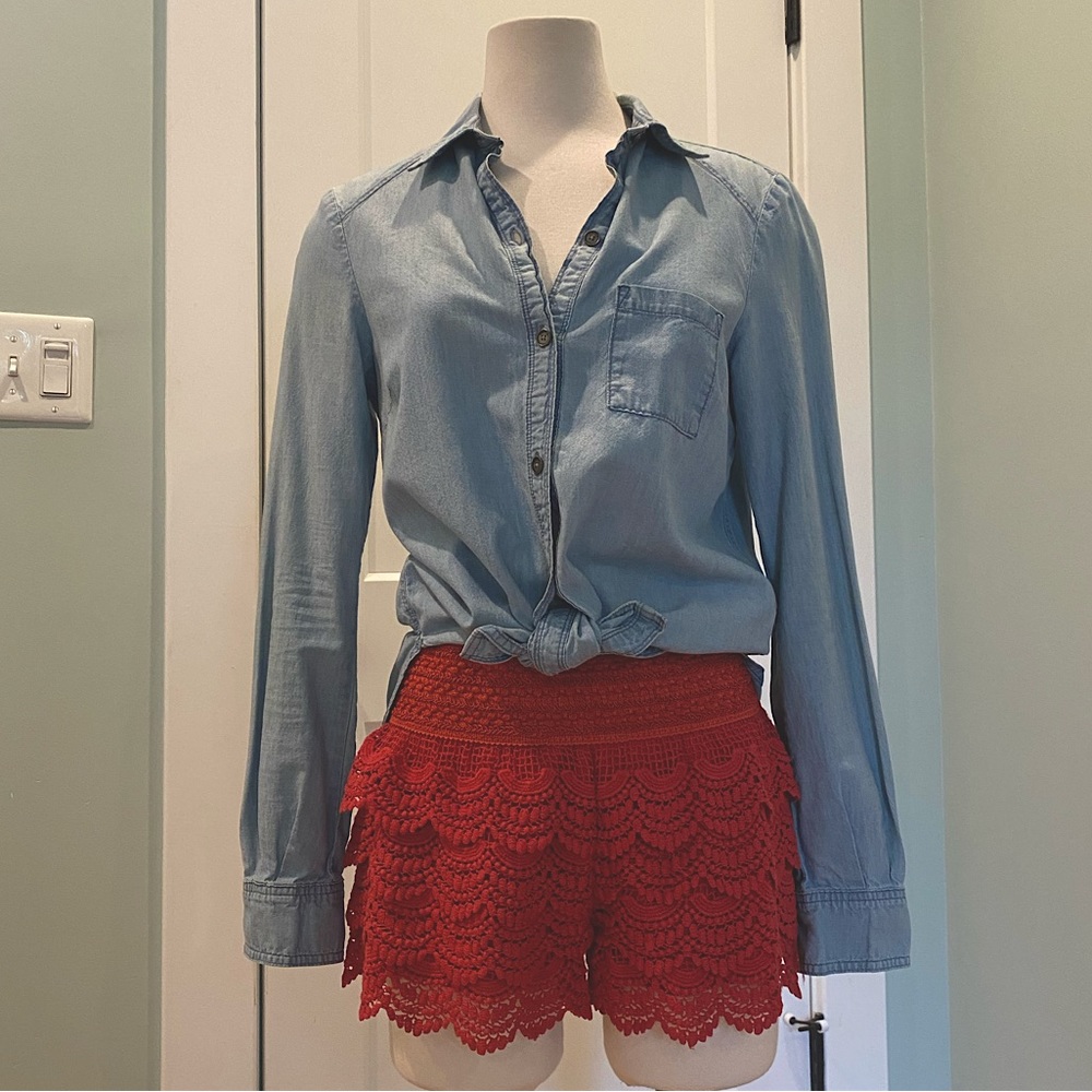 Paige Lightweight Chambray Button Down Shirt - Si… - image 5